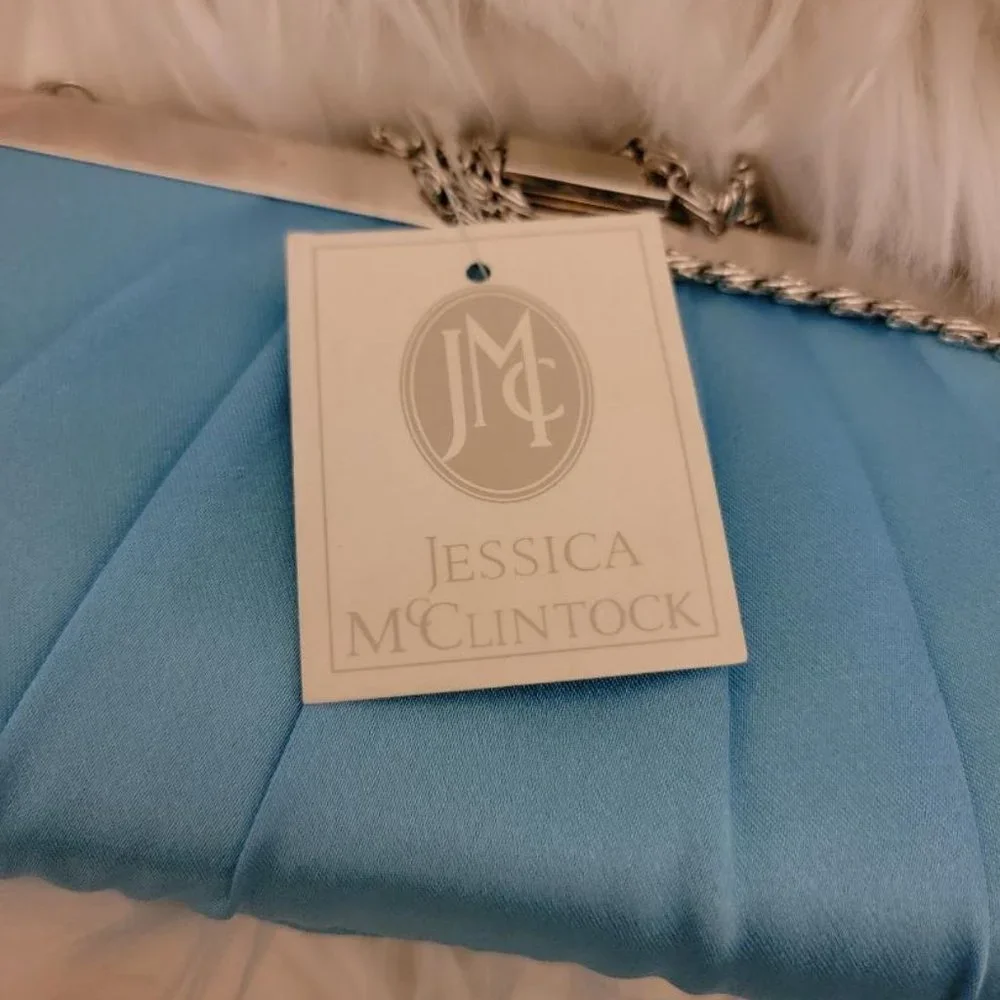 Jessica McClintock Women's Clutch Turquoise, NWT